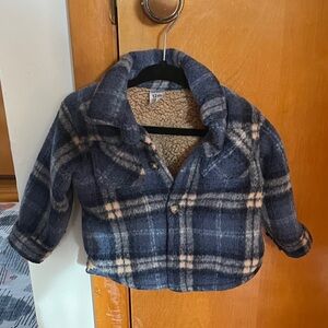 Plaid Blue and Cream Jacket